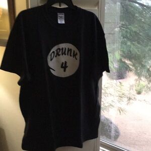 Jerzees Black 'Drunk 4' Graphic Tee